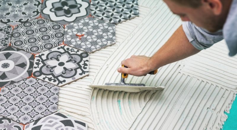 collage carrelage