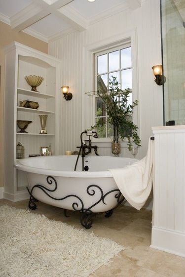 baignoire sur pieds fer