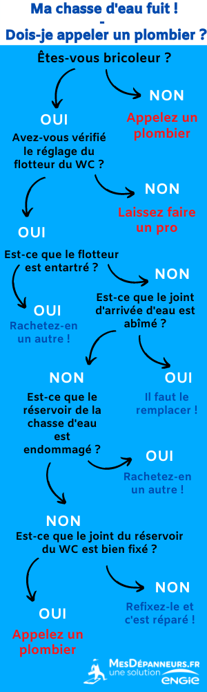 Pourquoi ma chasse d'eau fuit?