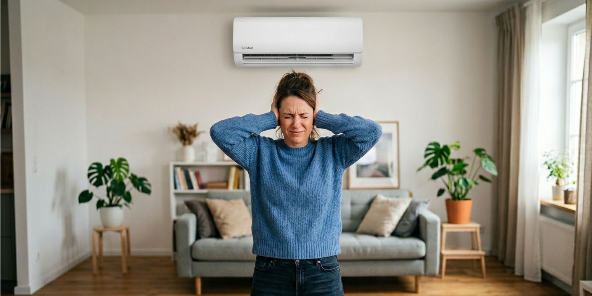 Personne qui constate que sa climatisation fait du bruit