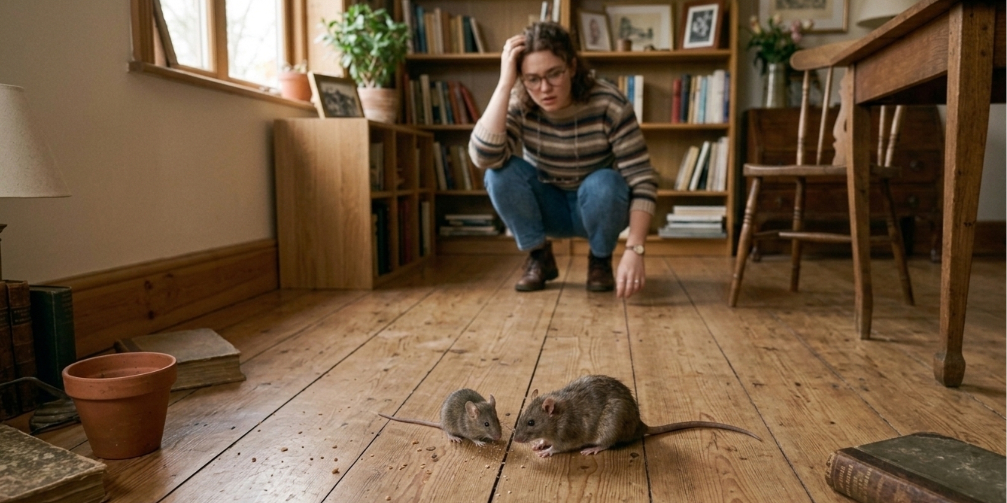 Personne qui se demande la différence entre un rat et une souris