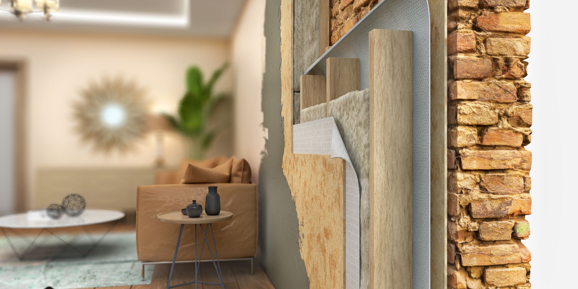 isolant mince sur un mur intérieur