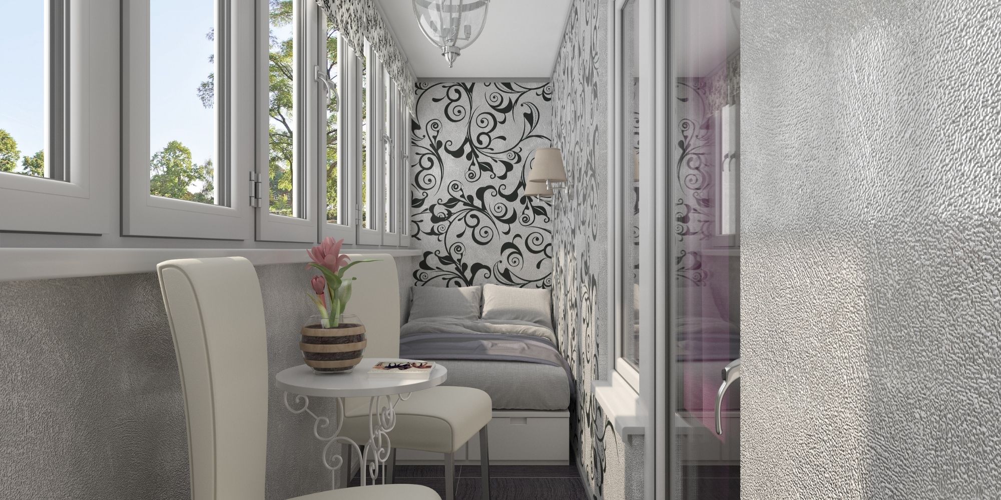 loggia aménagée