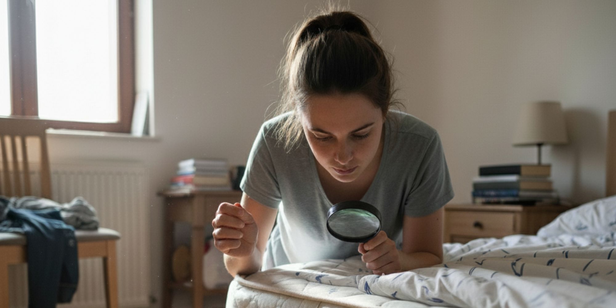 Personne qui cherche à savoir si les punaises de lit ont disparus