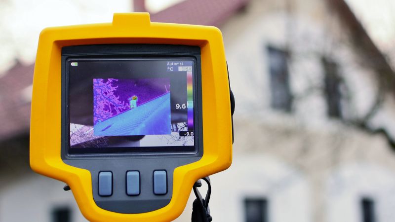 Utilisation d'une caméra thermique pour réparer les fuites de toiture introuvable