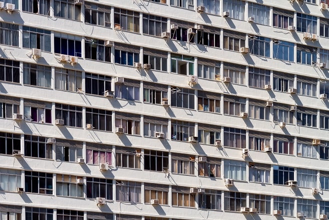 acondicionadores de aire en un edificio