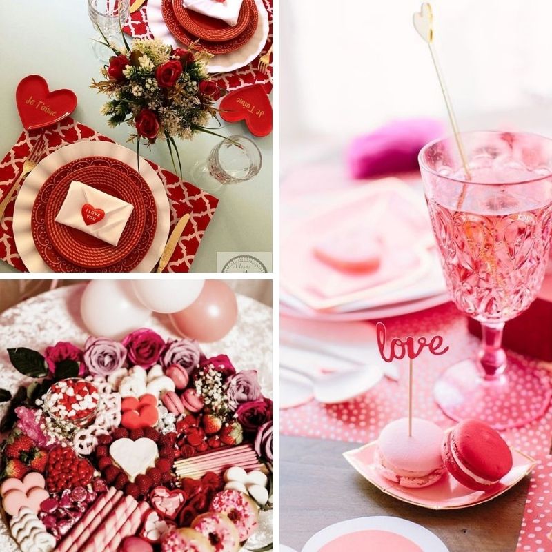 Deco de table St Valentin pour lui faire plaisir et le(la) surprendre