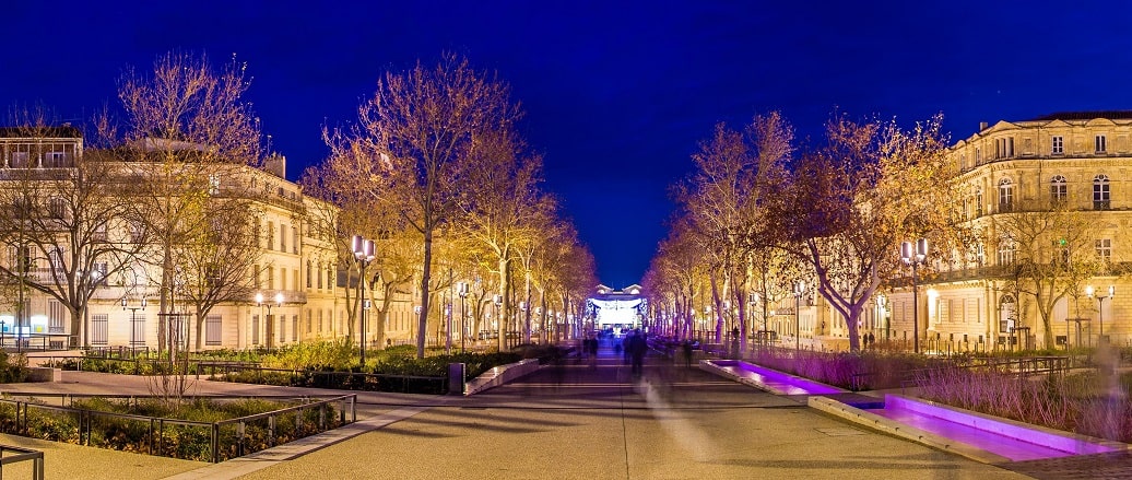 Nîmes en hiver