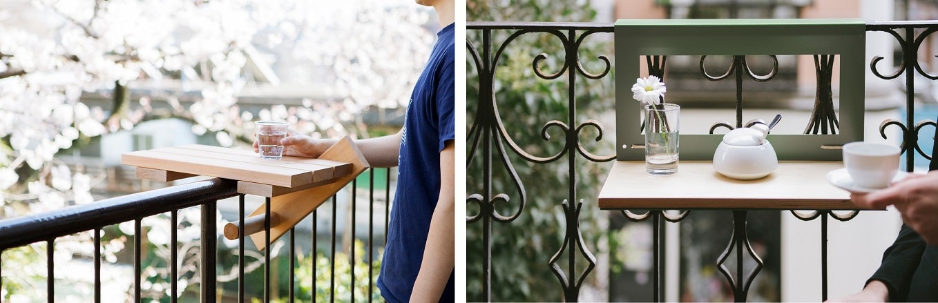 Petites tablettes de balcon