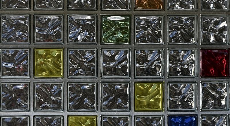 différentes variétés de briques de verre