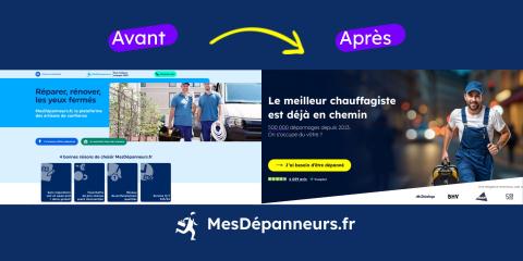 avant/après nouveau site MesDépanneurs.fr sortie officielle octobre 2025! 