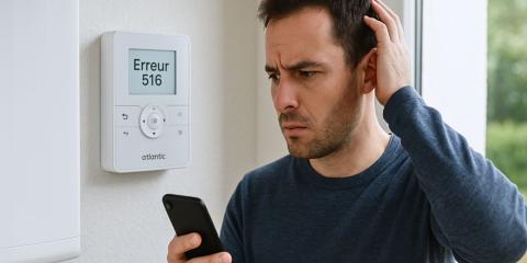 Personne confrontée à un code erreur 516 sur sa PAC Atlantic
