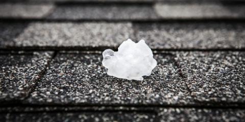 dégâts de la grêle sur la maison ou un balcon