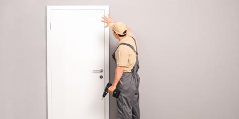 pose d'une porte dans une cloison en placo