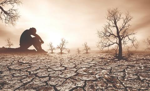 Illustration du changement climatique, pointé par le rapport du GIEC